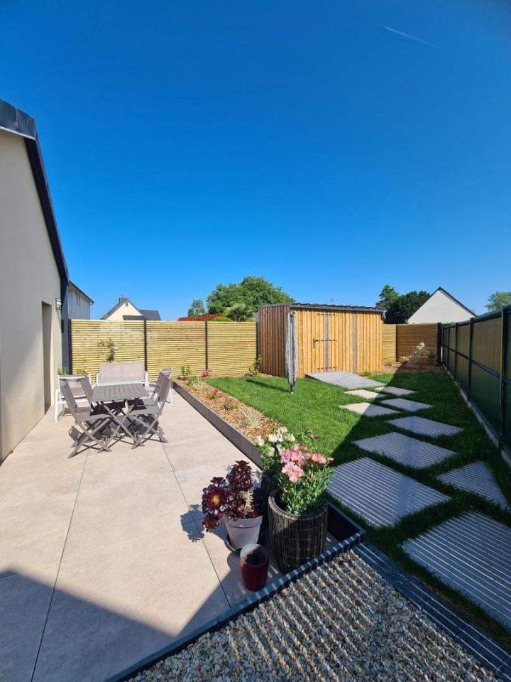 Jolie terrasse dallée Ploemeur